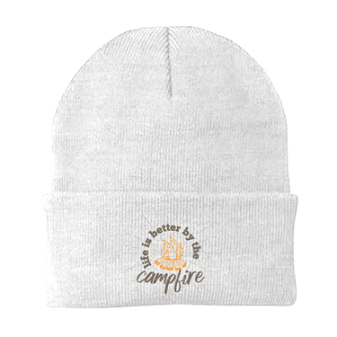 Life Is Better Campfire Embroidered Beanie